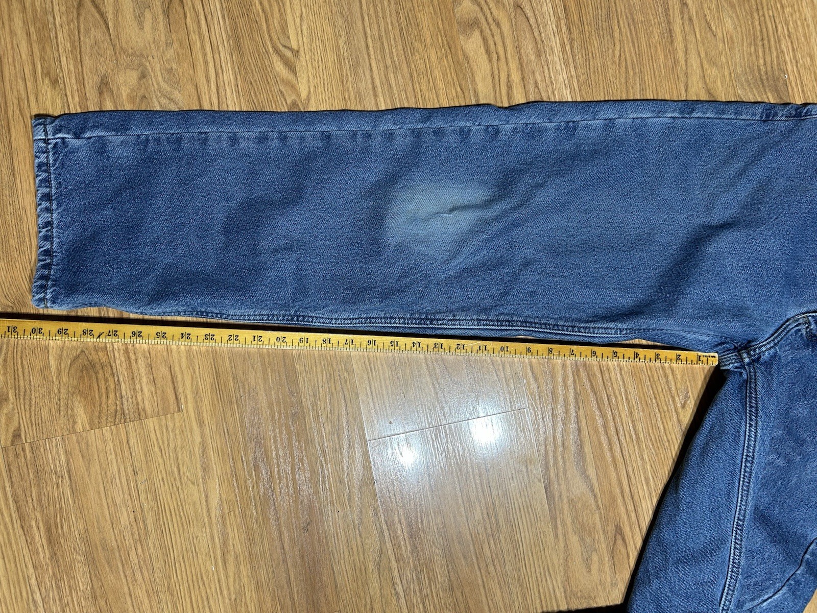 Carhartt Relaxed Fit Flannel Lined Jeans Men 32×32 Medium Wash B172 DST Workwear