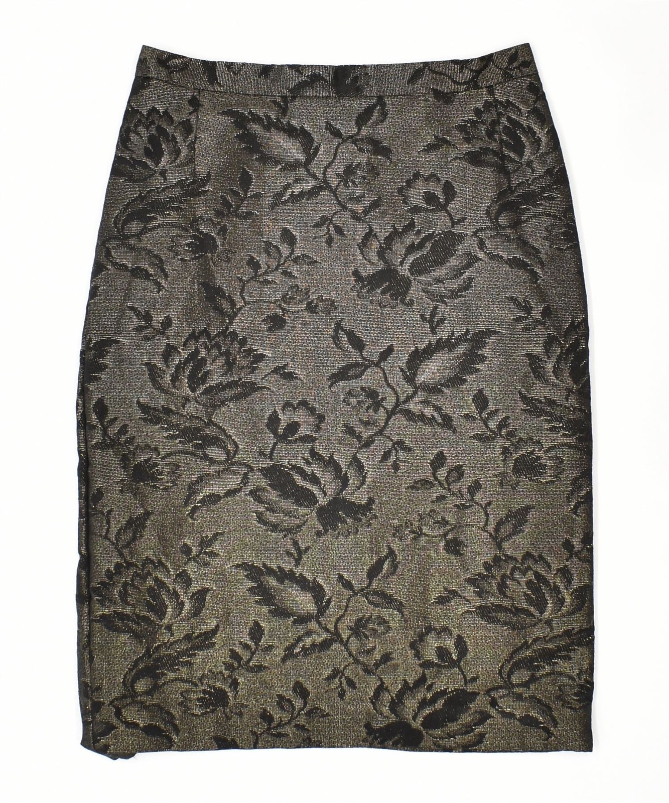 VINTAGE Womens Pencil Skirt W26 Small Black Floral I211