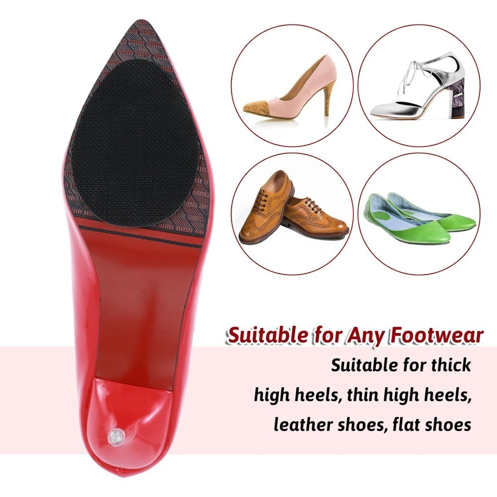 Non-Slip Shoe Pads Adhesive Sole Protectors Rubber Anti Slip Grips for High Heel