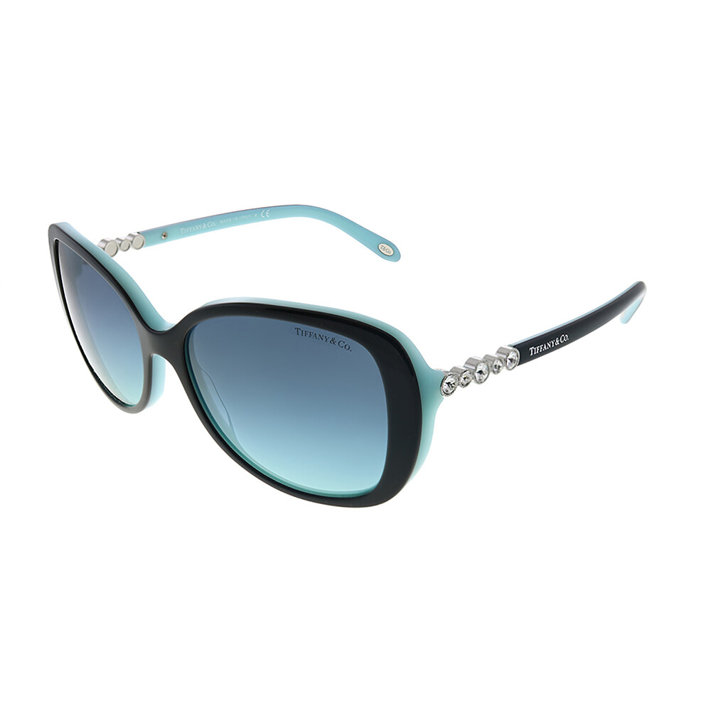 New Tiffany & Co. TF 4121B 80559S Black Blue Sunglasses Blue Gradient Lens