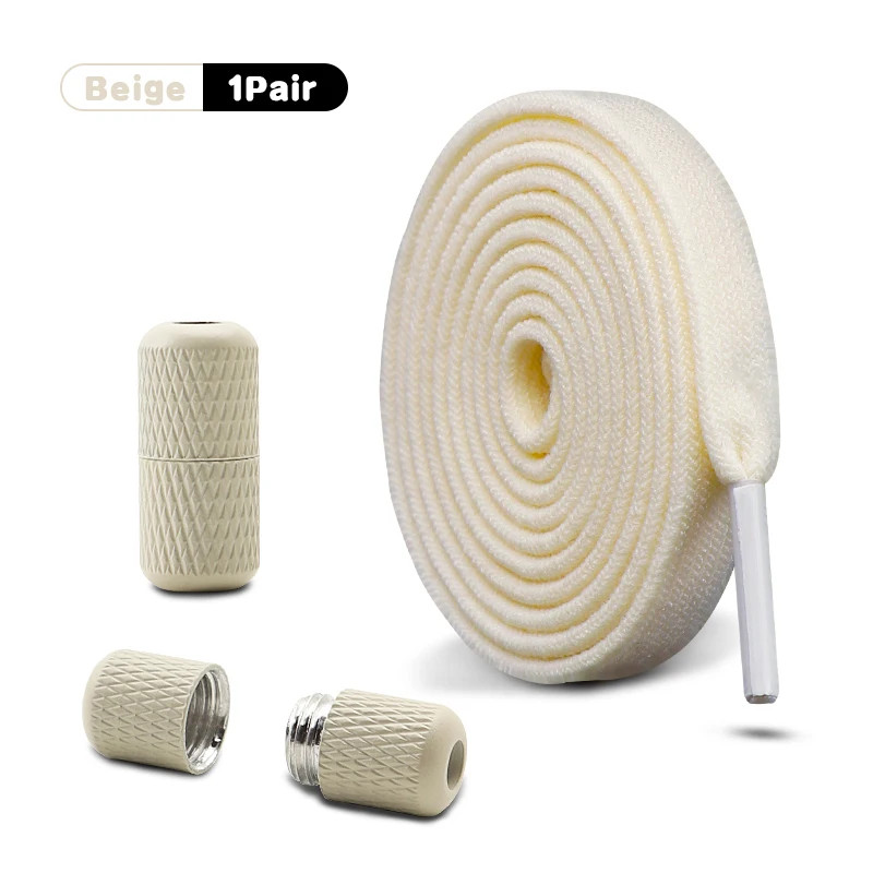 0.8cm wide Elastic laces Sneakers Flats No tie Shoelace Children Adults Quick La