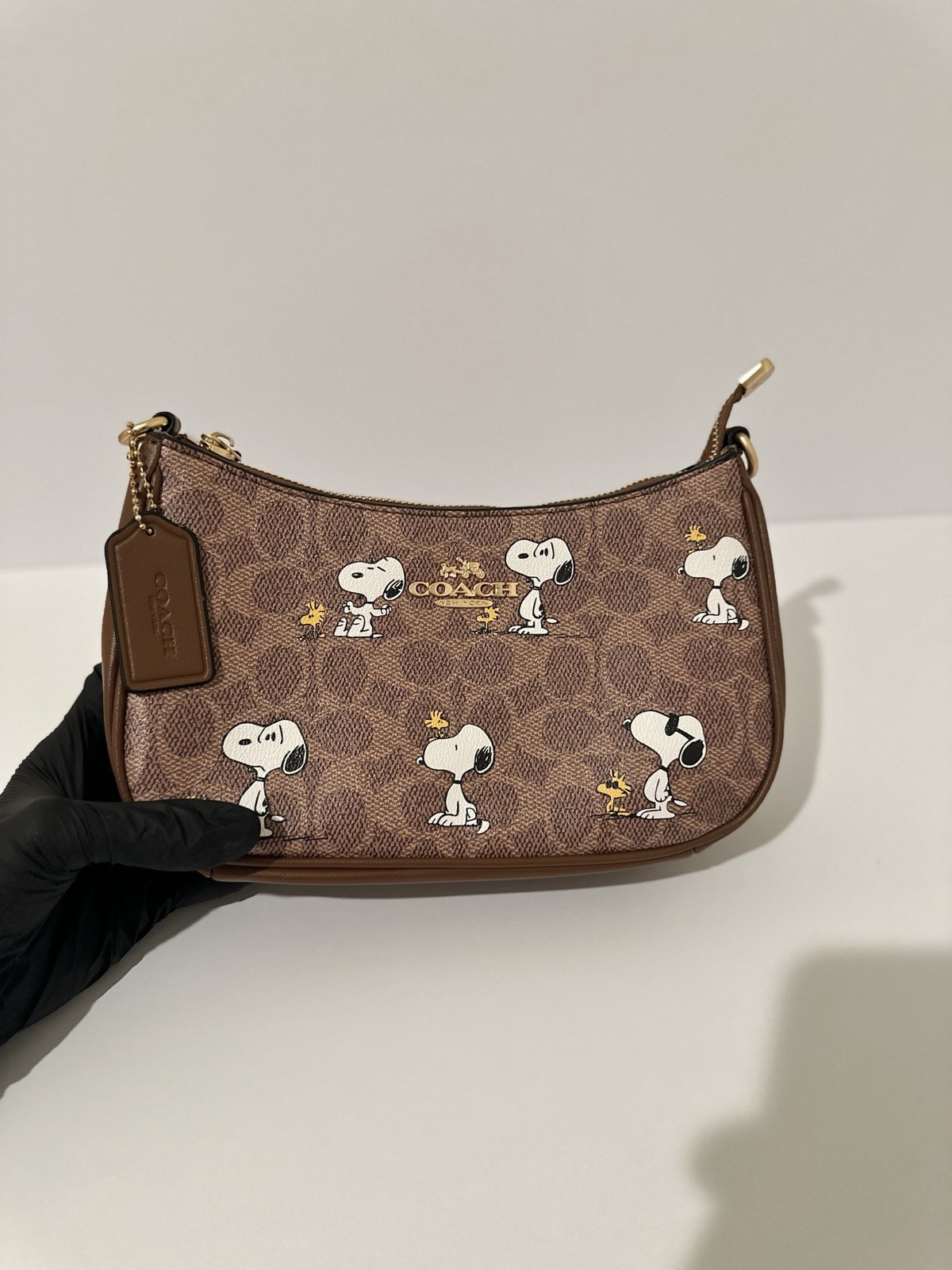 Coach x Peanuts Snoopy Teri Brown Shoulder Bag