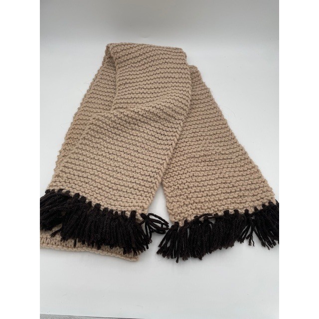 Homemade Tan and Brown Scarf