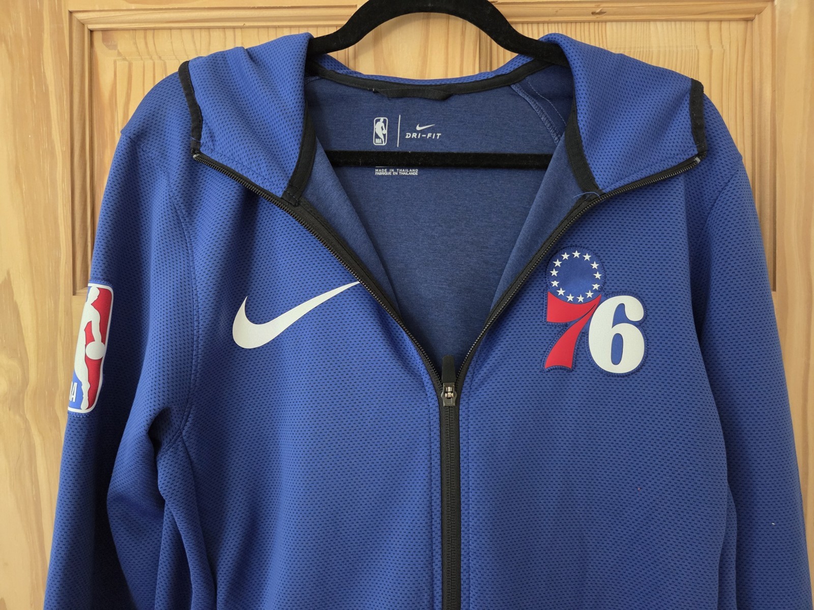 Nike Philadelphia 76ers NBA Showtime Therma Flex Full-Zip Hoodie Blue Men’s S