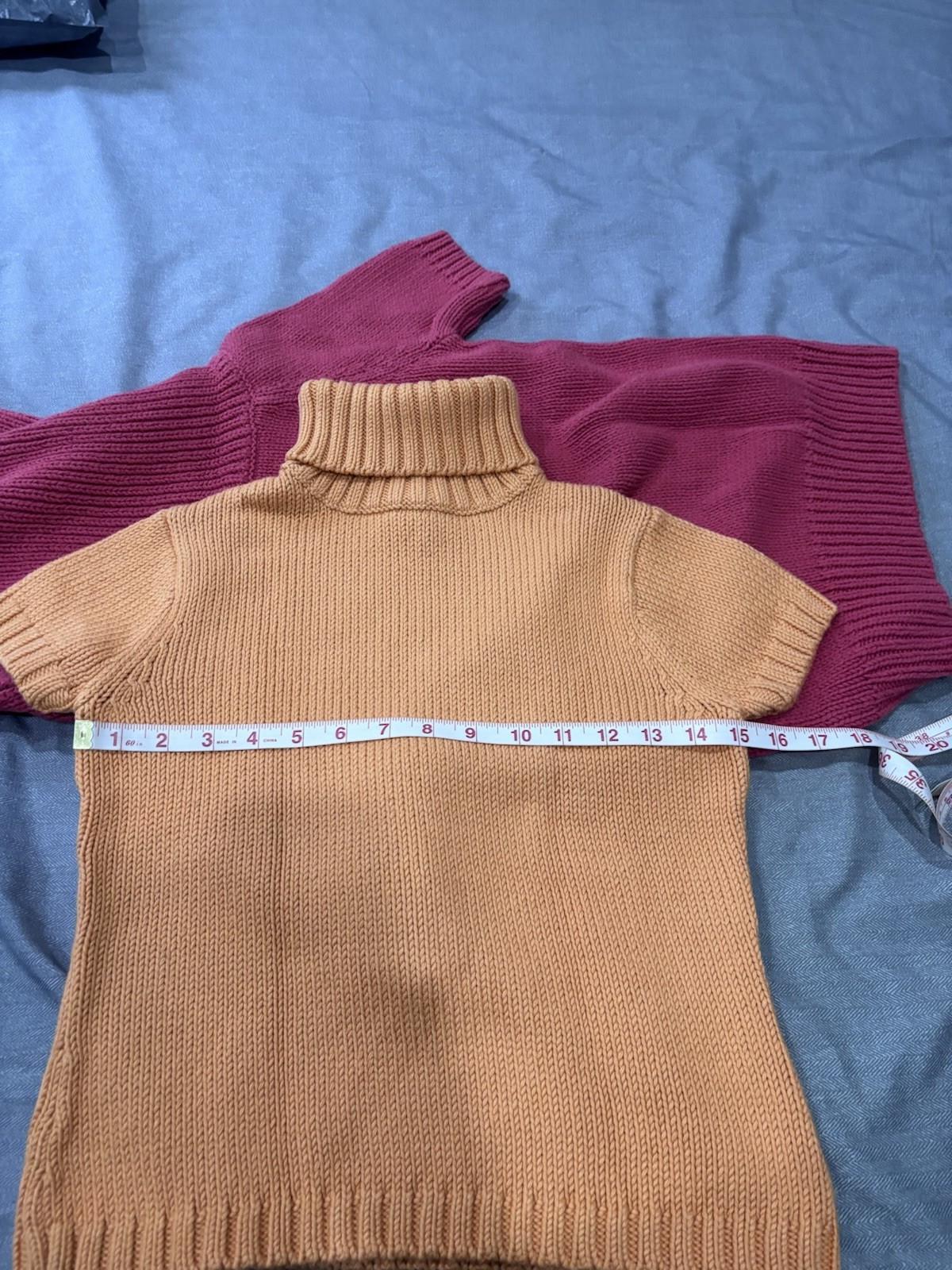 Banana Republic (XS) Magenta/Dark Pink & Loft (S) Peach Knit Sweater Top Bundle