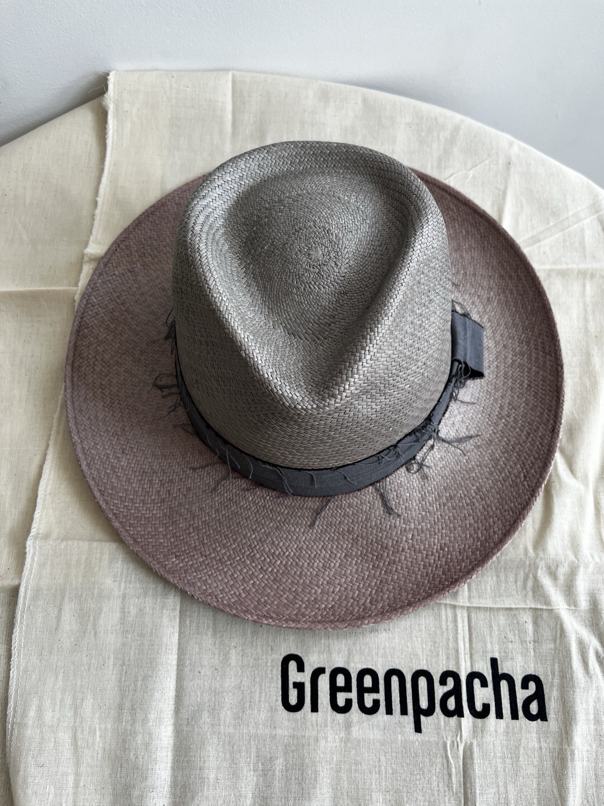 Greenpacha Distressed Venice Toquilla Straw Panama Hat (Handmade), M, Unisex NWT