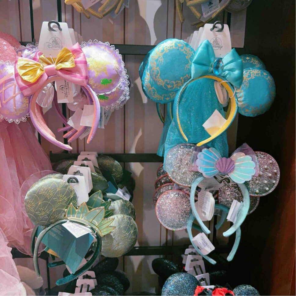 2024 Disney Parks Loungefly Mickey Ears Rapunzel Cinderella Belle Anna Headband