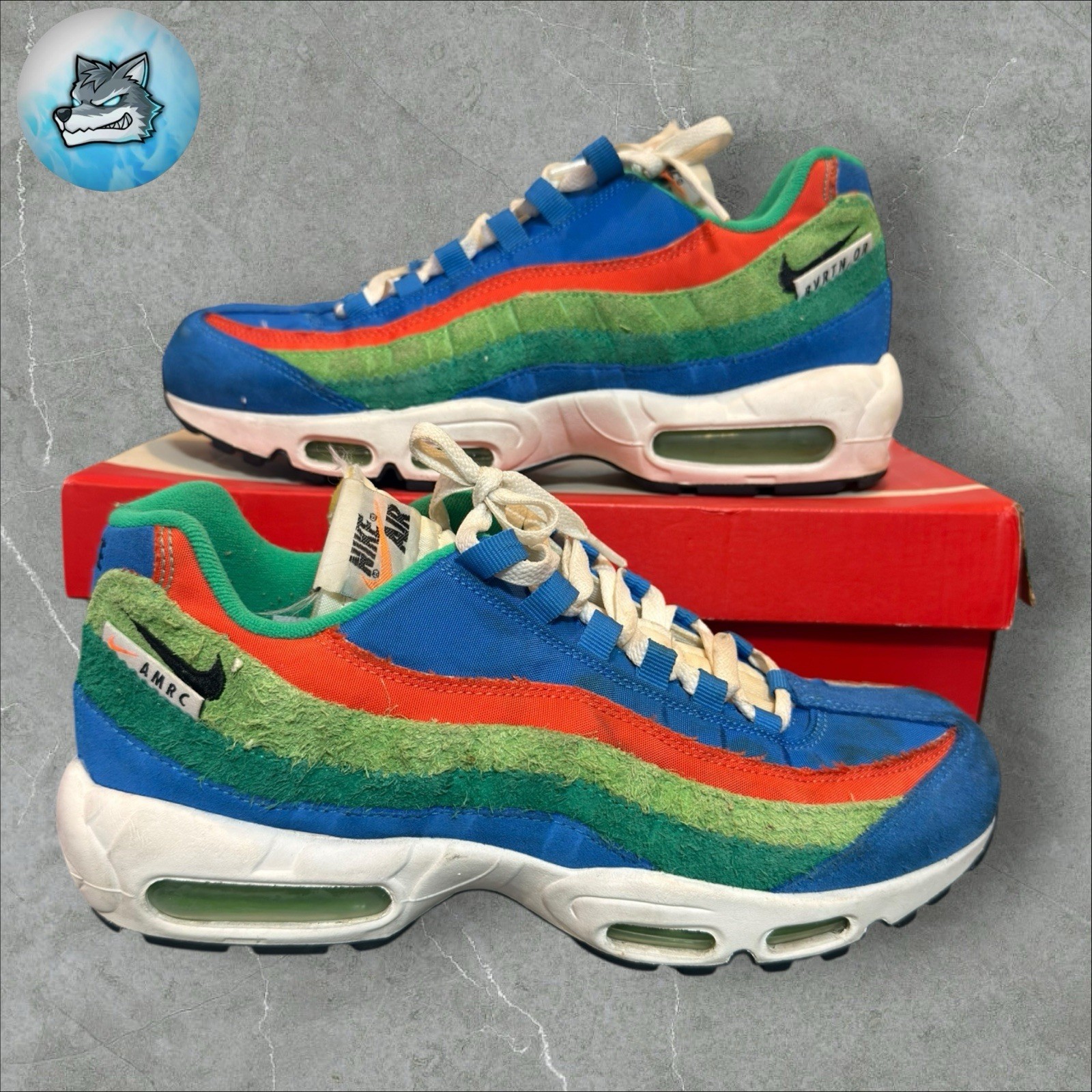 Nike Air Max 95 SE Running Club Photo Blue Roma Green Men’s Size 10 DH2718-400