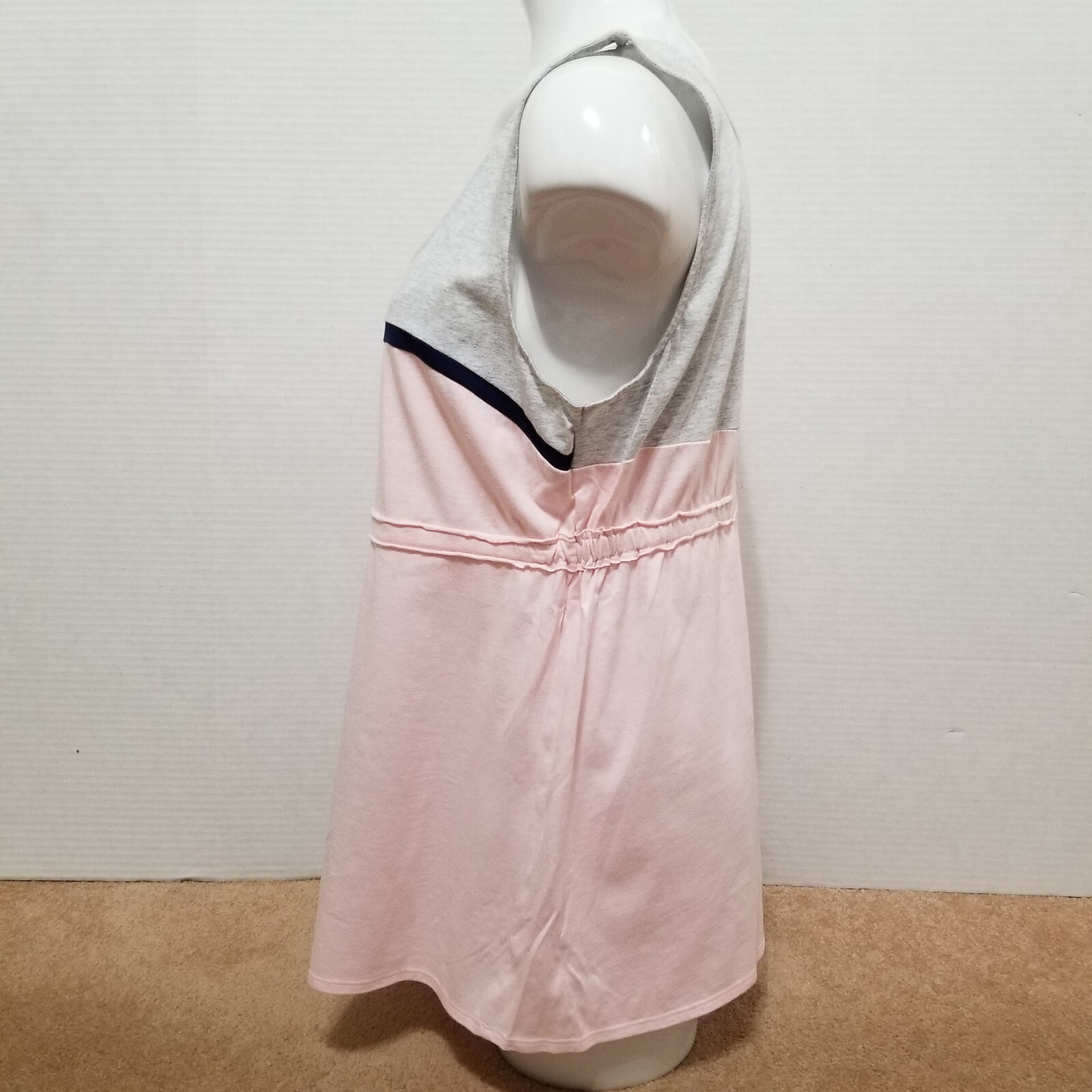 Simply Vera Vera Wang top Large tie front tank sleeveless colorblock
