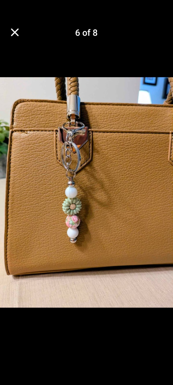 Tan Pebbled Satchel Top Handle Bag Braided Double Handles Zip Detachable Strap