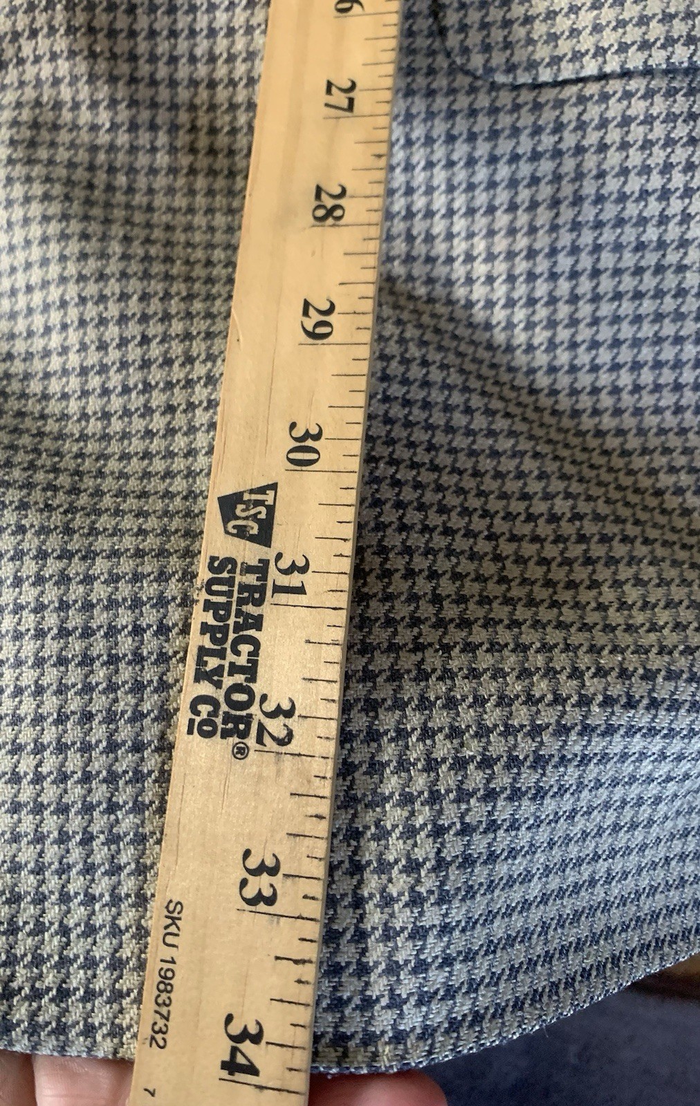 Mens Large Hounds Tooth Tan Suit Jacket Lana Moda Italy Sports Coat Blazer VTG