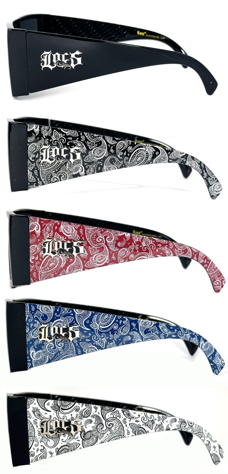 Mens Locs Rectangular Lowrider Biker Flat Top Large Frame Bandana Sunglasses