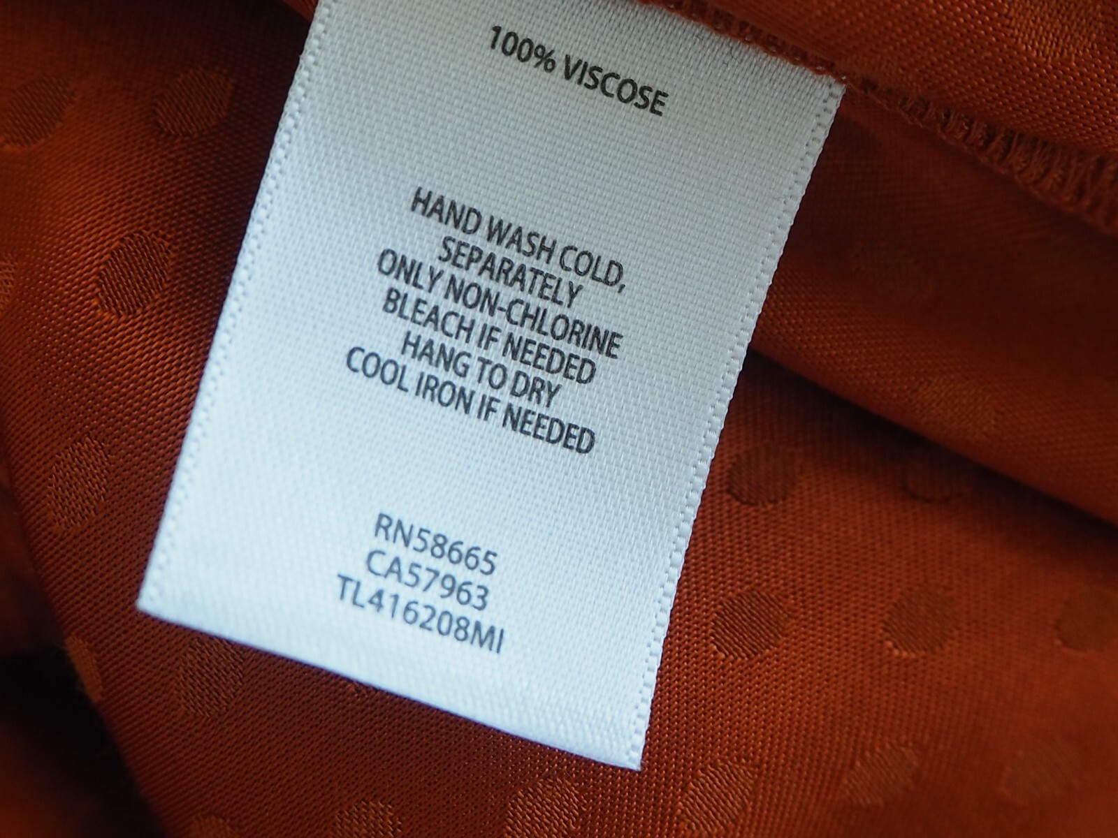 Brown Terracotta Rust Polka Dot Contrast Belted Rayon Trench Coat Size Small