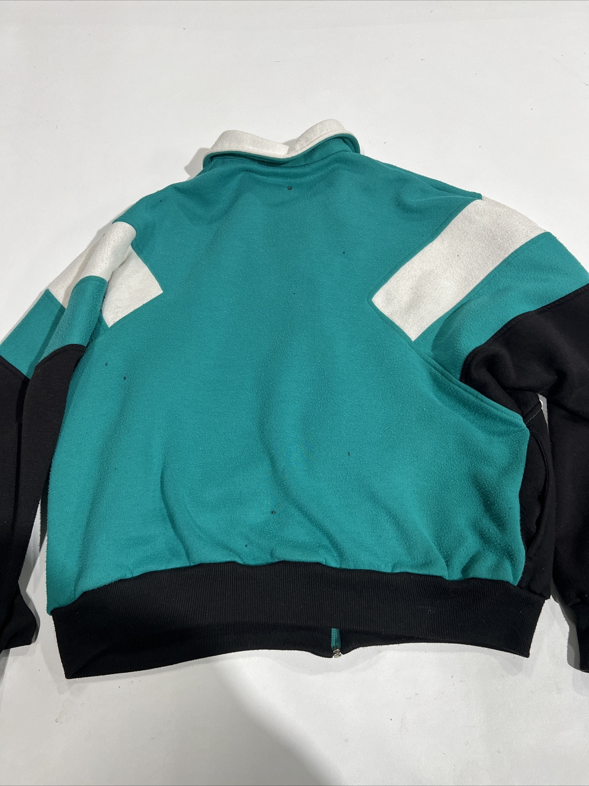 Vtg Nike Zip Up Sweater 90s Color Block Sz M Grunge Hip Hop Hipster Fashion