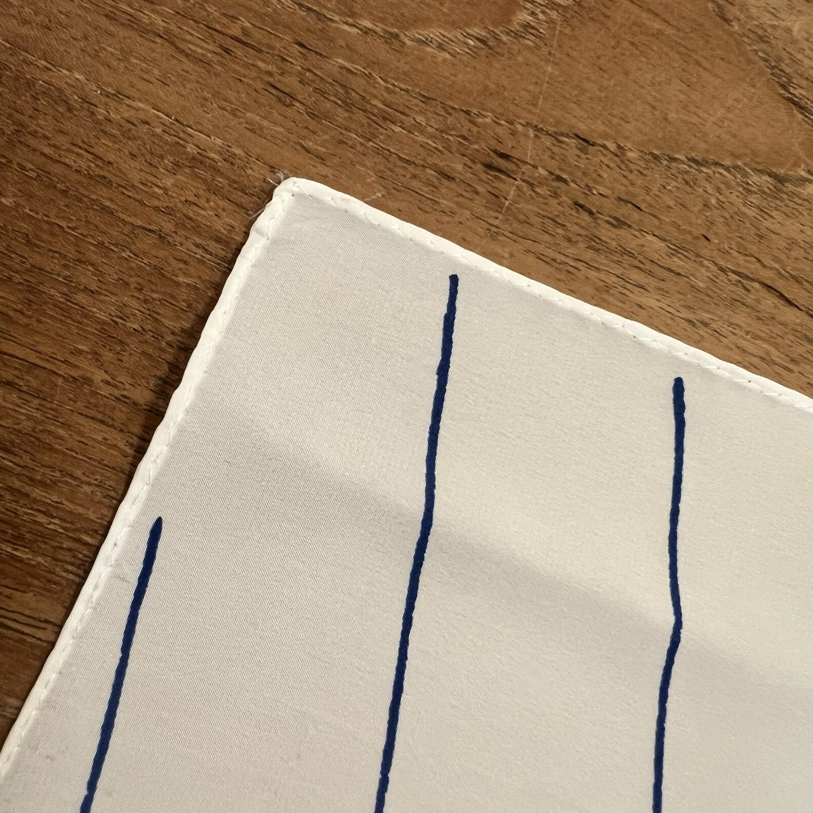 Vera Sketch Lines Drawing Cream Blue Square Scarf 20.5″ Perfect