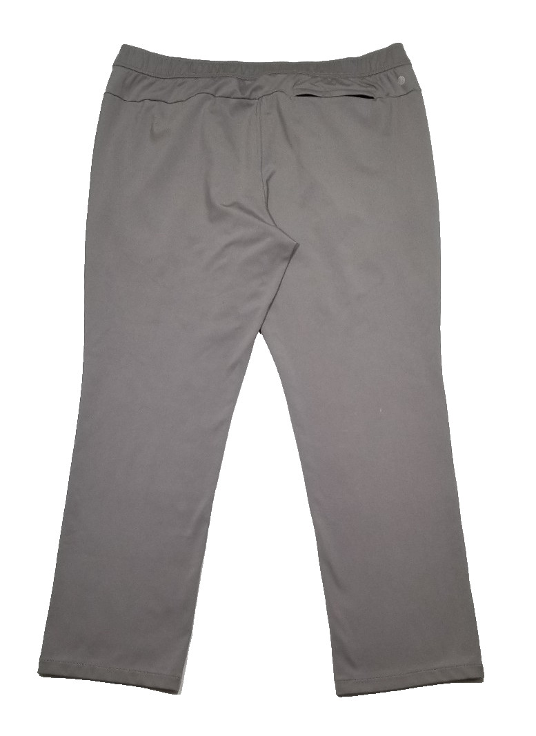 Z by Zella Men L Gray Activewear Straight Pants Pull On Elastic Waist Faux Fly