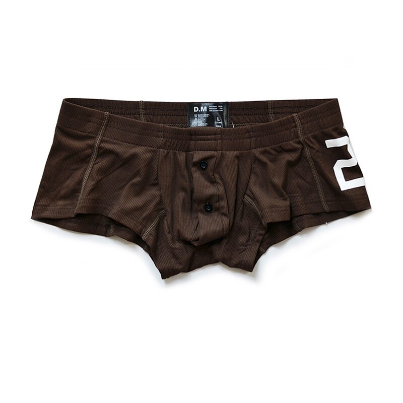 Men’s Sexy Underwear Underpants Soft Boxers Shorts Briefs Trunks Button Low Rise