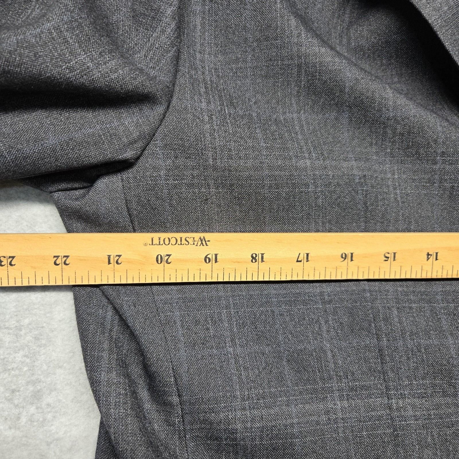 Cremieux Blazer Mens Large Dark Grey Check Plaid Off-Duty Jacket Wool Blend