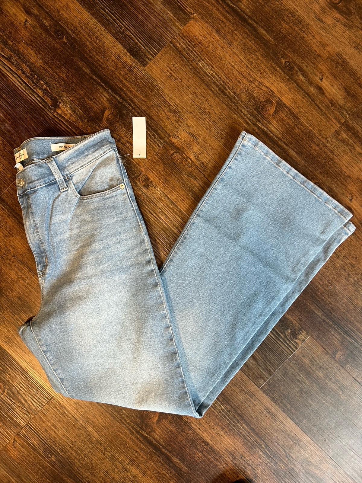 Jessica Simpson Women’s High-Rise Flare Jeans, Light Wash, Blue, Size 14