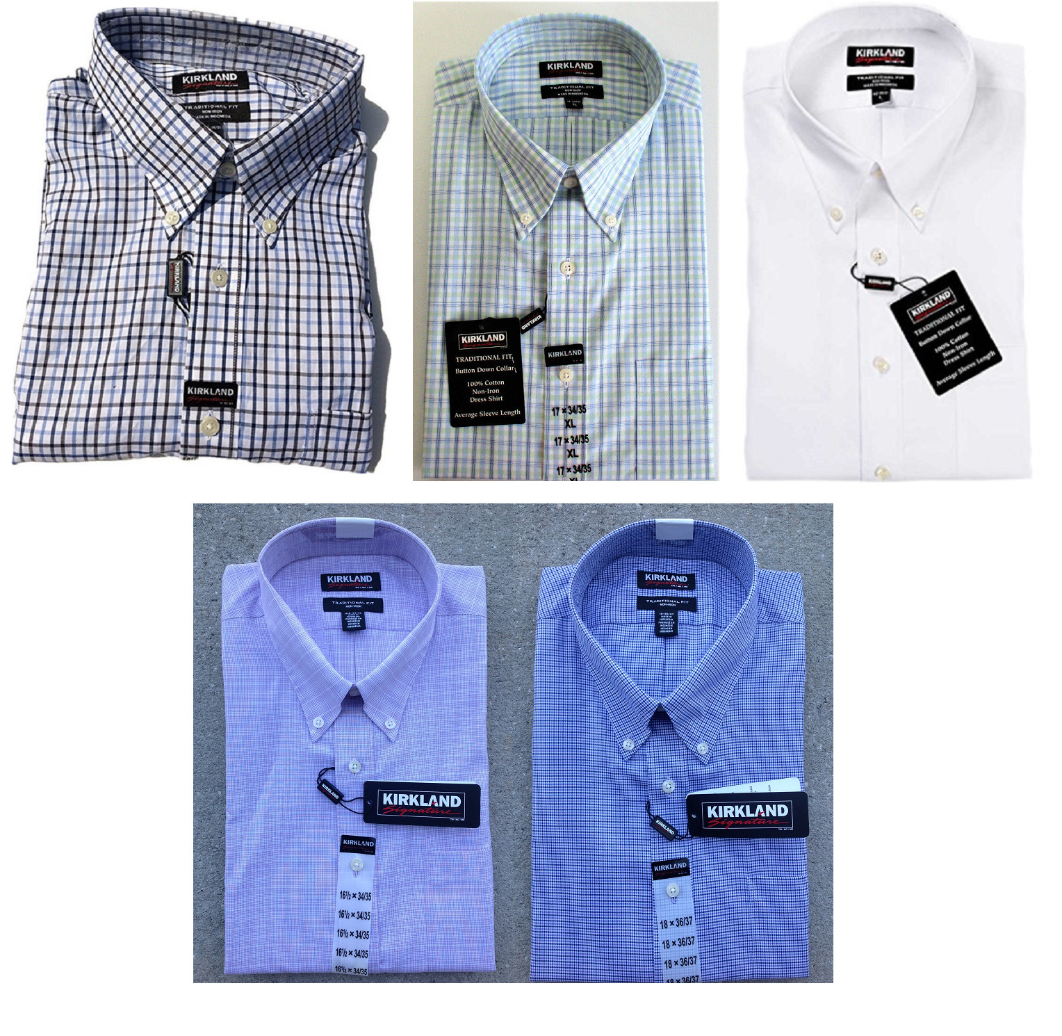 Kirkland Signature Men’s Traditional Fit Non-Iron Dress Shirt