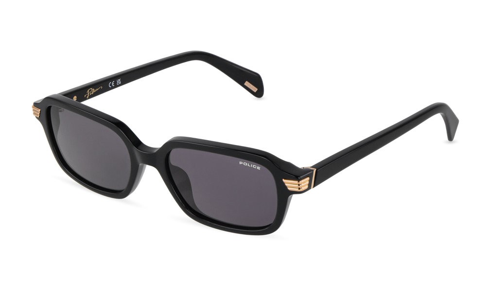 Police SPLU07M Sunglasses 0700 Black Authentic New 52mm Unisex
