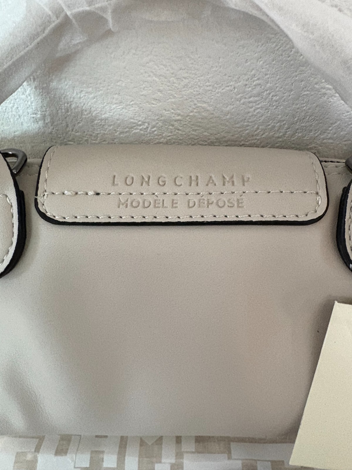 Longchamp Le Pliage Xtra XS Pouch Crossbody Bag Paper Beige Polyamide
