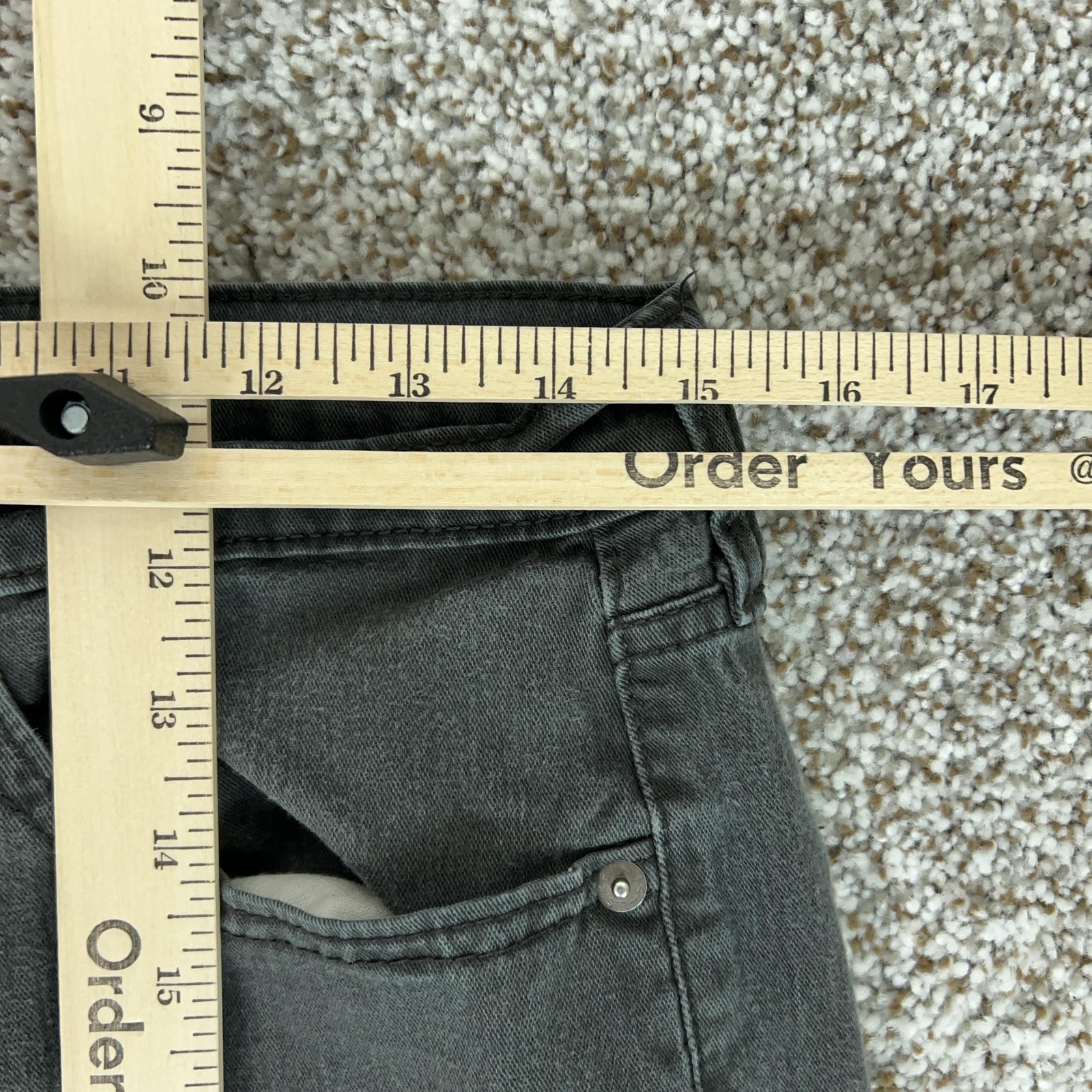 Levis 502 Jeans Mens 31×32 Gray Regular Tapered Stretch Denim Charcoal Wash