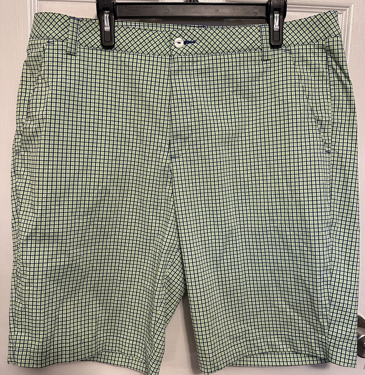Men’s Cobra Puma Golf Plaid Short Lime Green 38