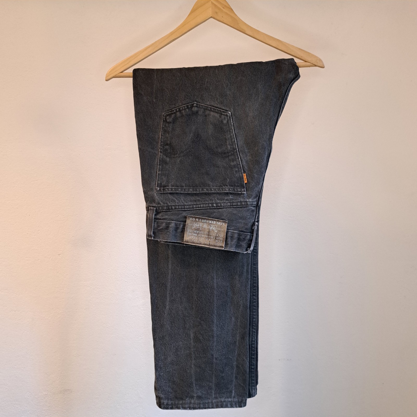 Vintage Levi’s 615 Orange Tab Jeans W34 L34 – Black Faded – Made in Tunisia