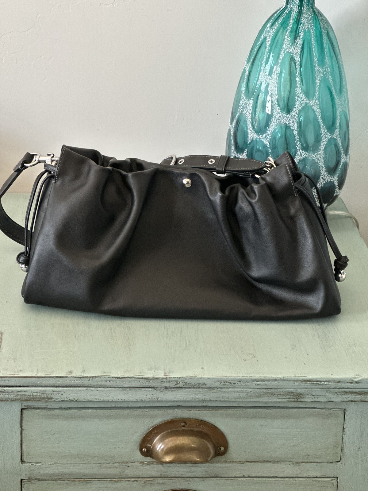 Coach Faye Large Shoulder Bag CCE68 Silver/Black