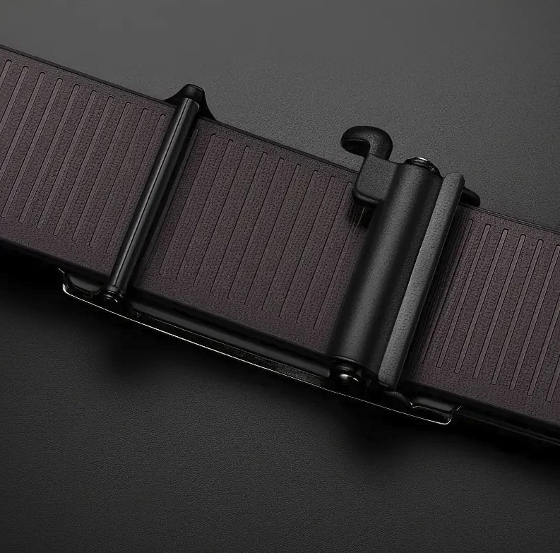 1PC Men’s PU Leather Belt with Automatic Buckle – Fashion Casual Business Style
