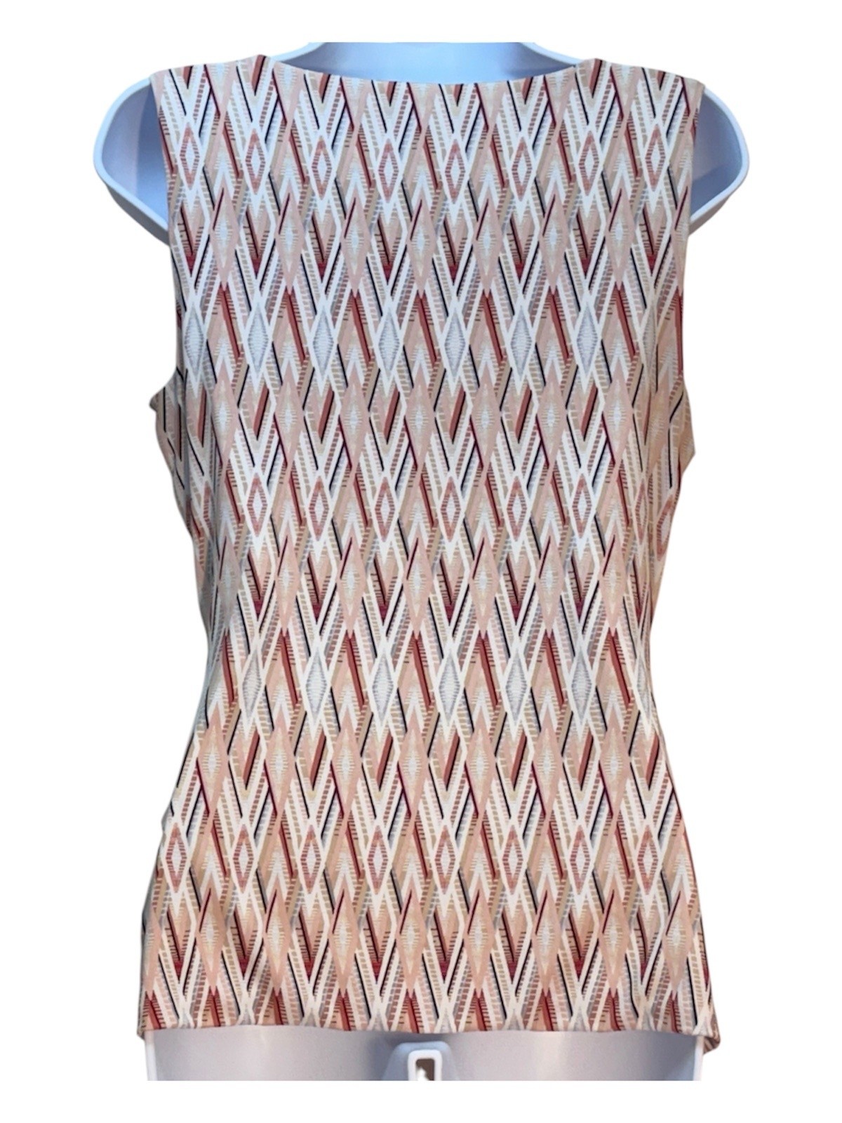 White House Black Market Sleeveless Tank Geometric Pattern in Warm Tones Size S