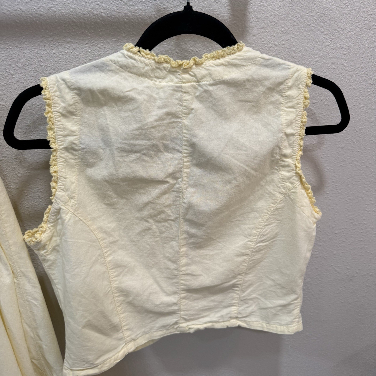 Vintage Oxygen Brand Lace-Up Vest/Skirt Sz L Victorian Romantic Coquette Corset