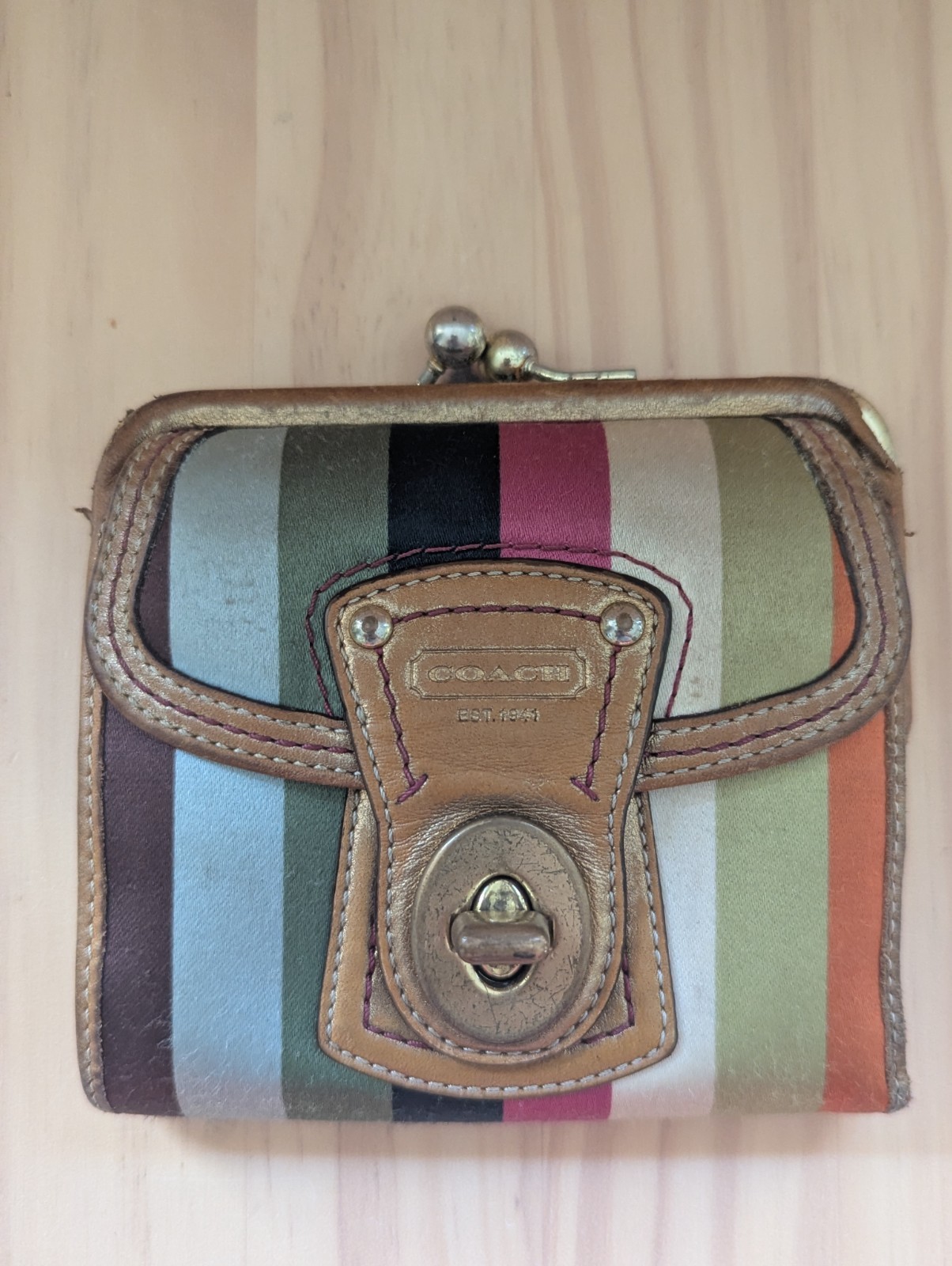 Coach Legacy Striped Bifold Wallet