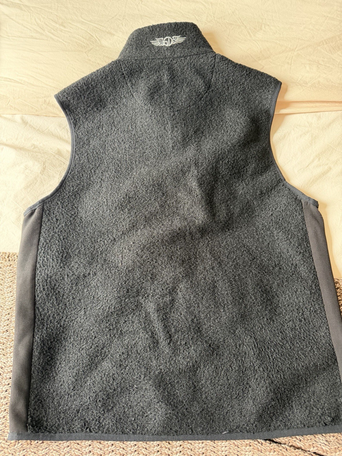 Straight Down Fleece Vest Black Men’s Large Golf Full Zip With Pockets