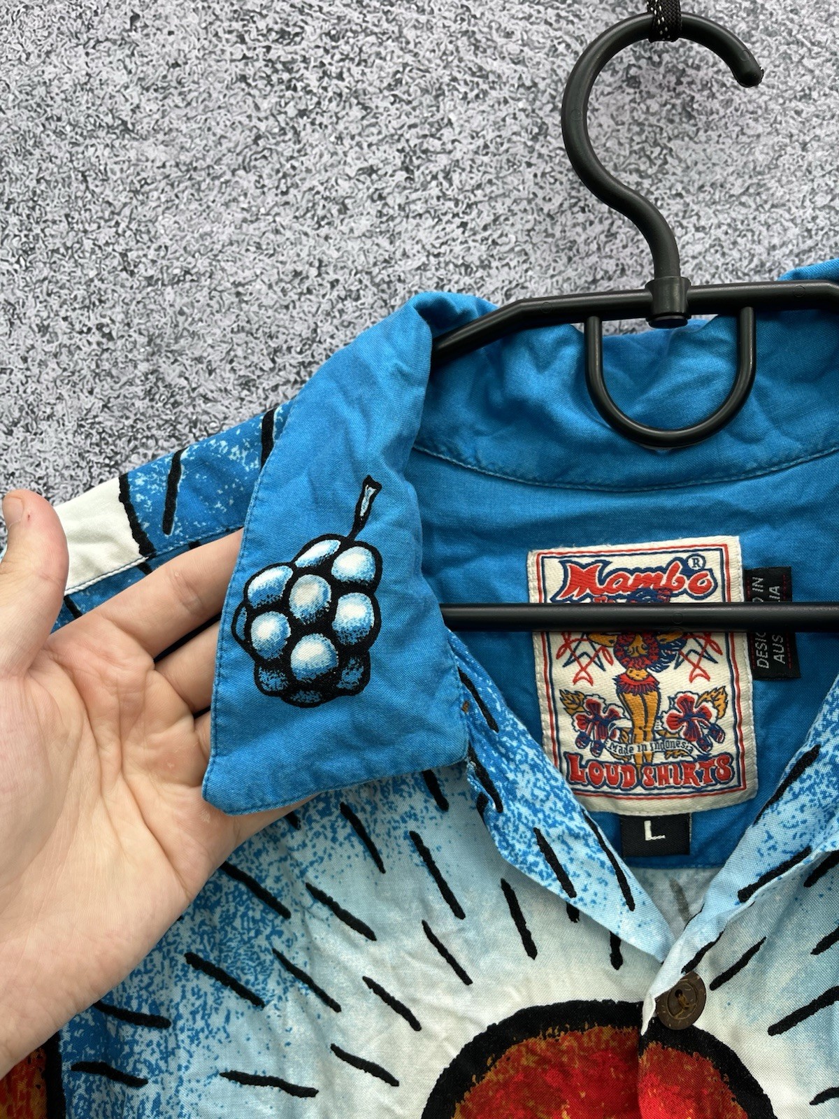 Vintage Mambo Loud Shirt 90s Reg Mombasa Hawaiian Mambo Bitter Beer, Size L