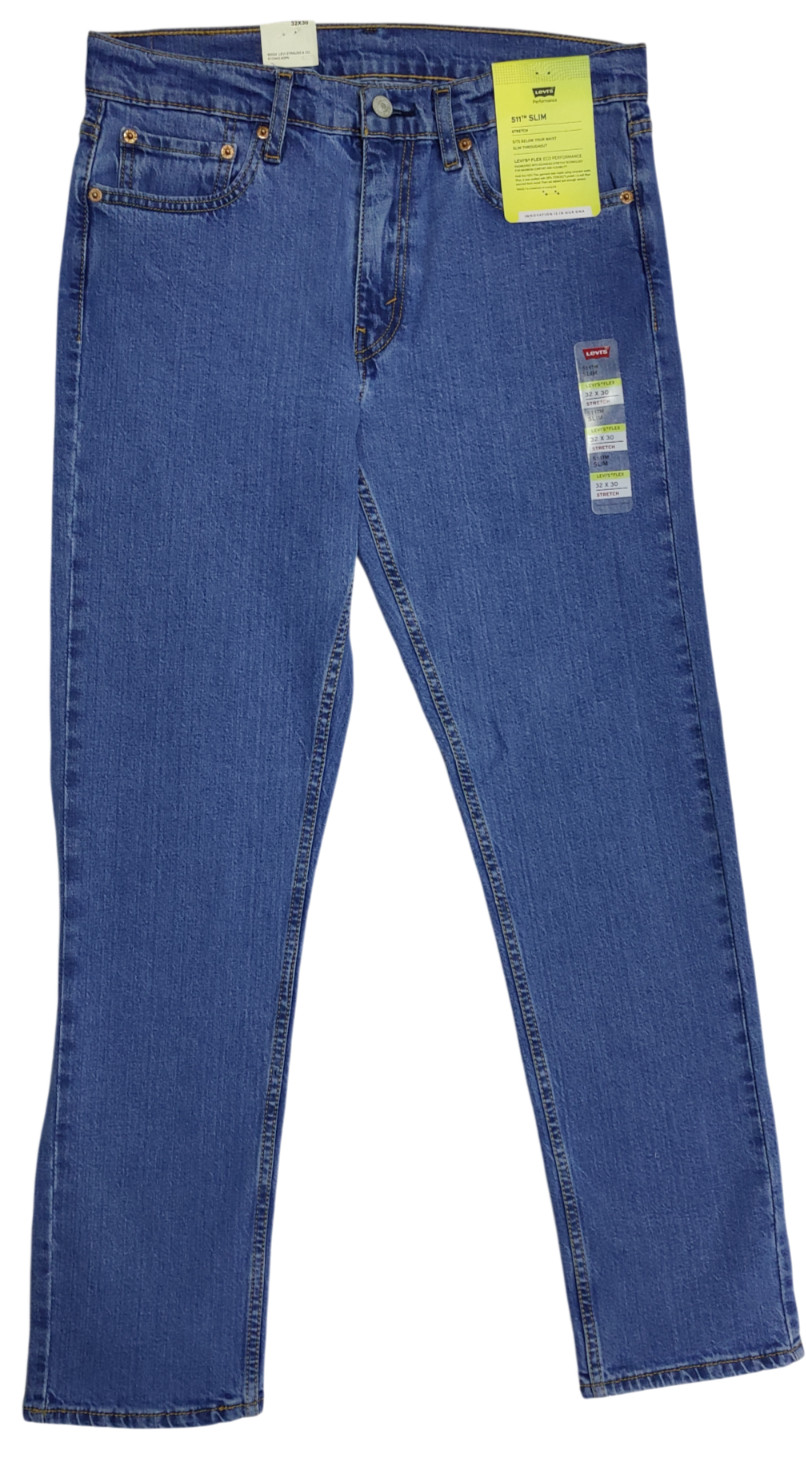 Levis 511 Slim Fit Jeans Stretch Men Blue Denim 30 32 33 34 36 38 Sizes New