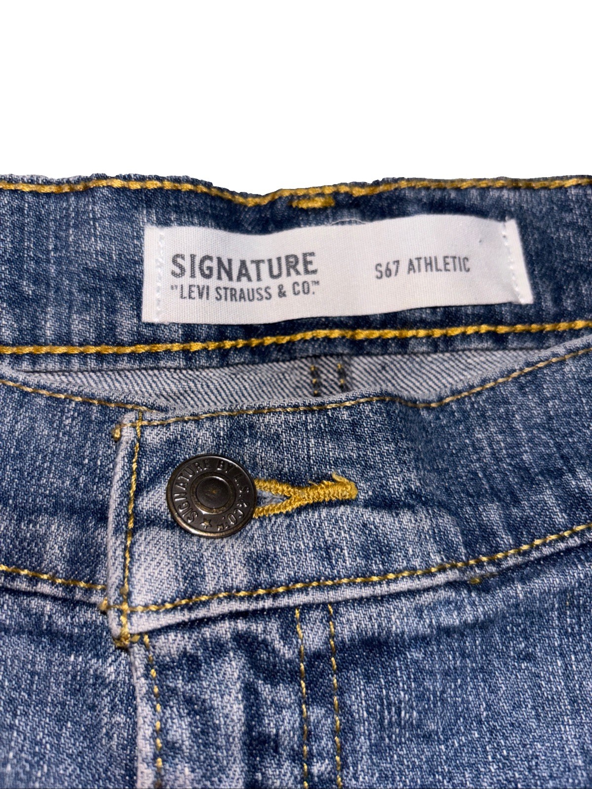 Men’s Medium Blue Jeans Relaxed Fit Size 42×30