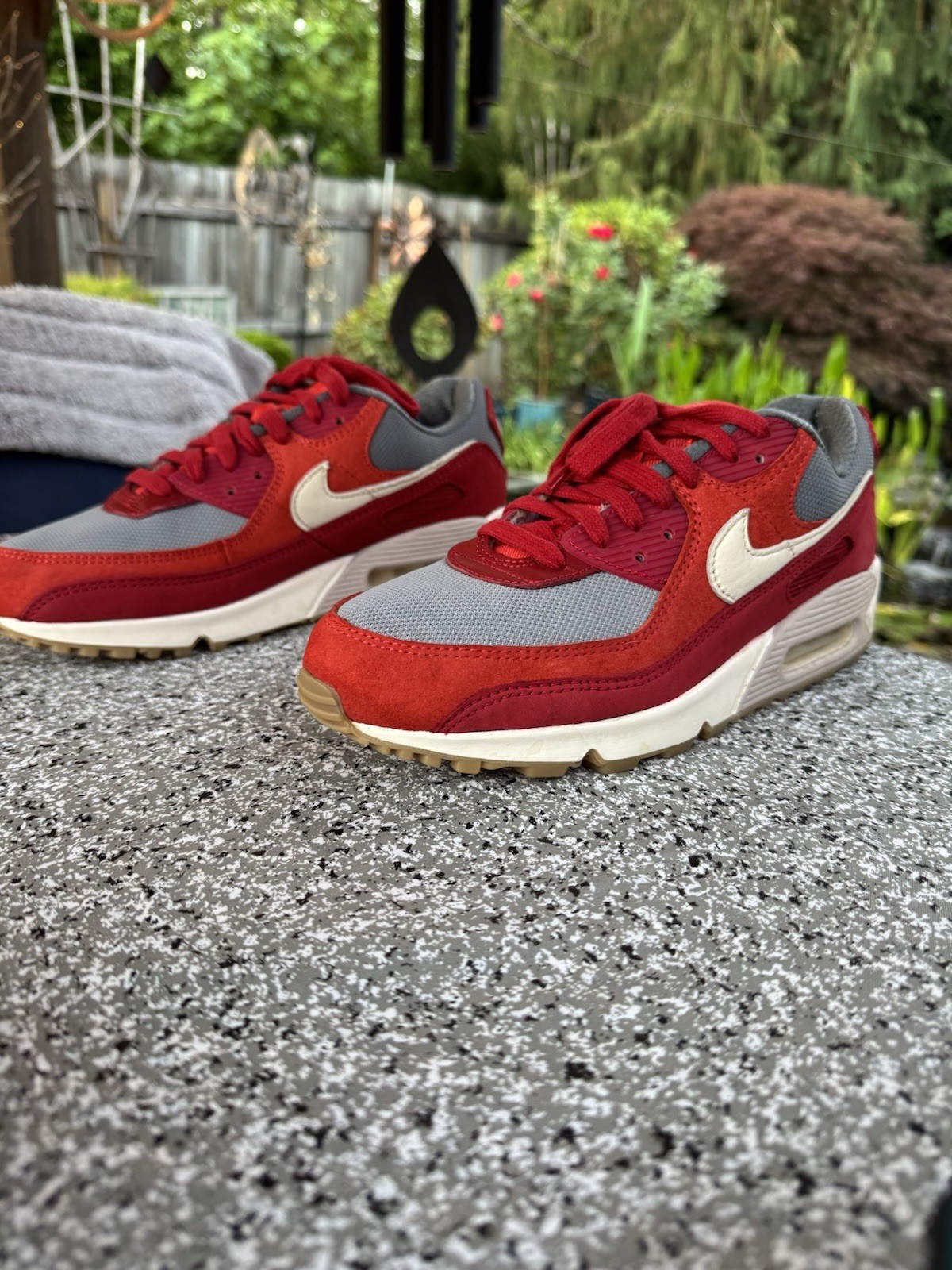 Nike Air Max 90 Premium Gym Red Men-9 Women-10