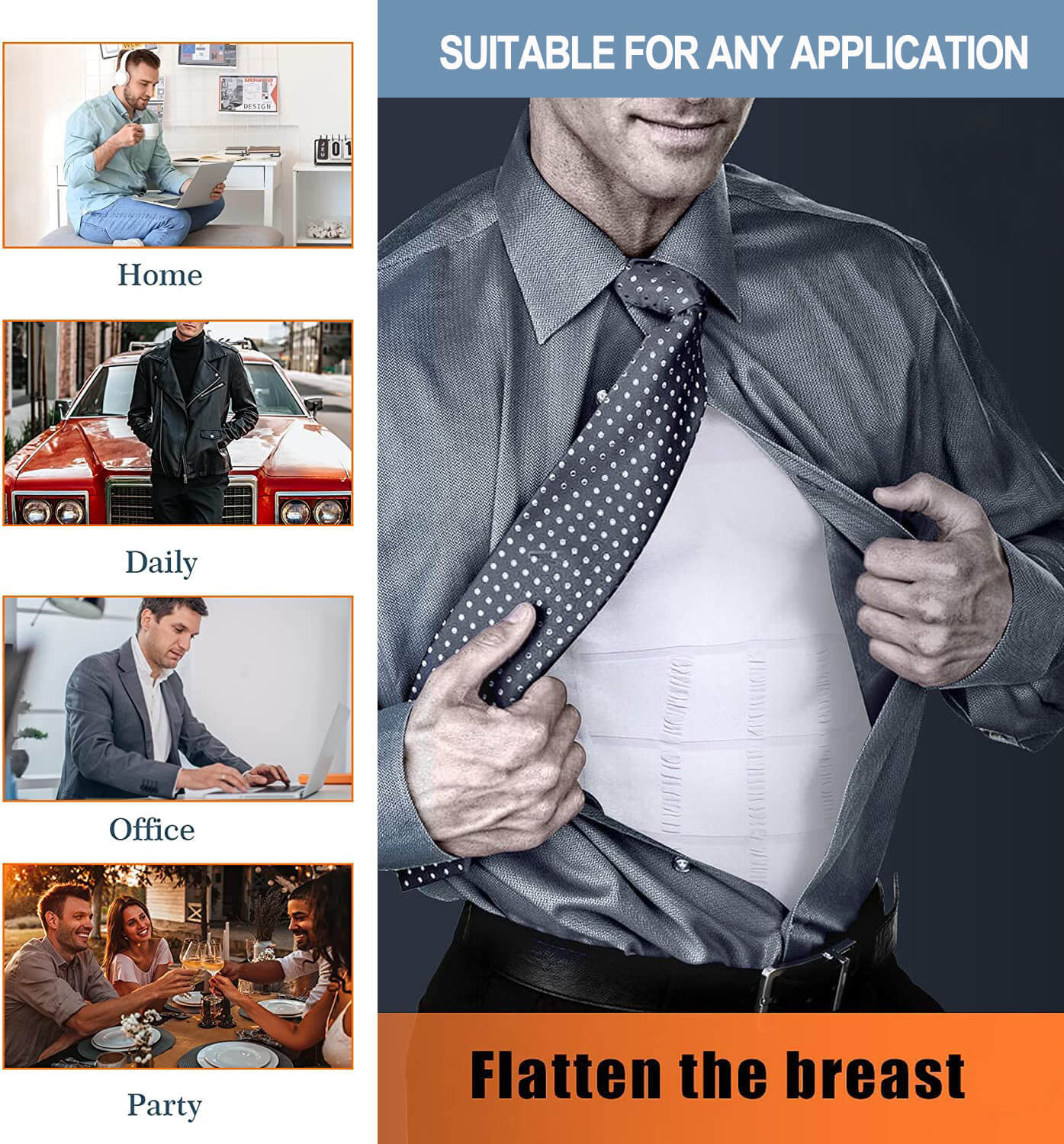 1-3 Pack Compression Shirts for Men Slimming Body Shaper Vest Fajas para Hombres
