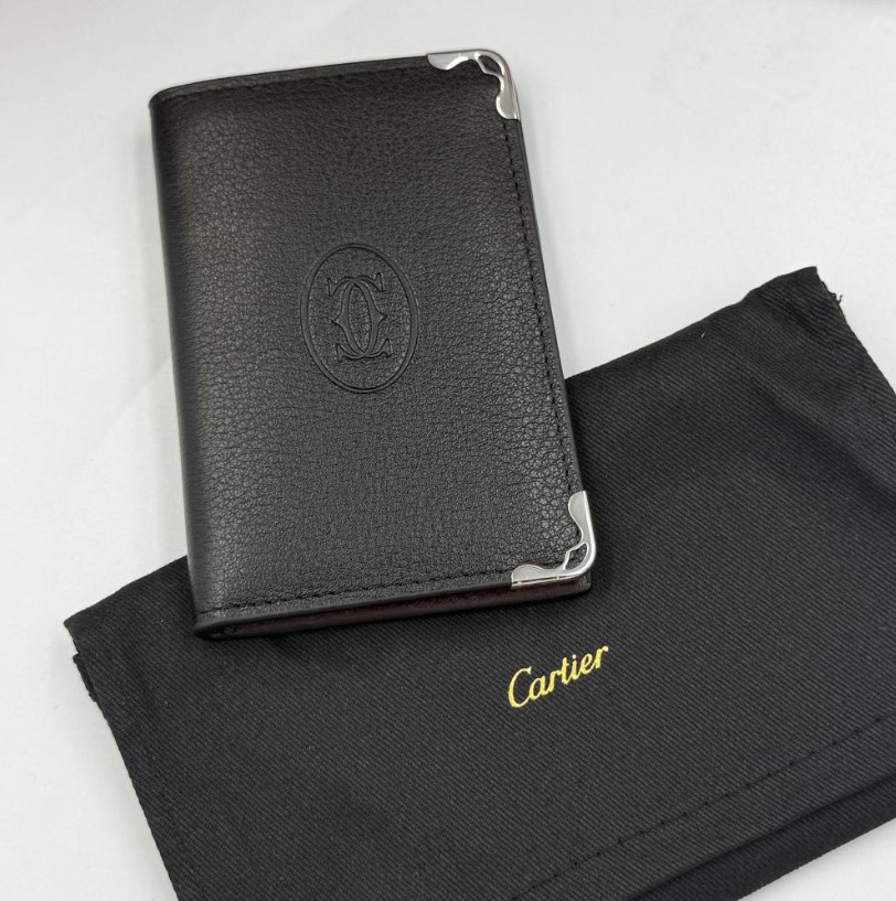 Official Cartier Must de Cartier Black Calfskin 4CC Card Holder Wallet – NIB