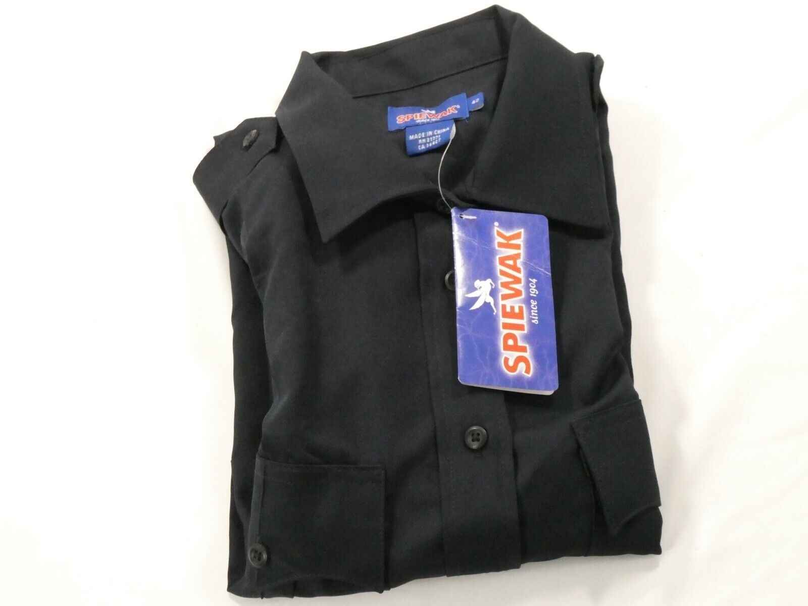 SPIEWAK SBDU10 MENS LG PolyCotton Mini Ripstop Short-Sleeve Tactical DARK NAVY