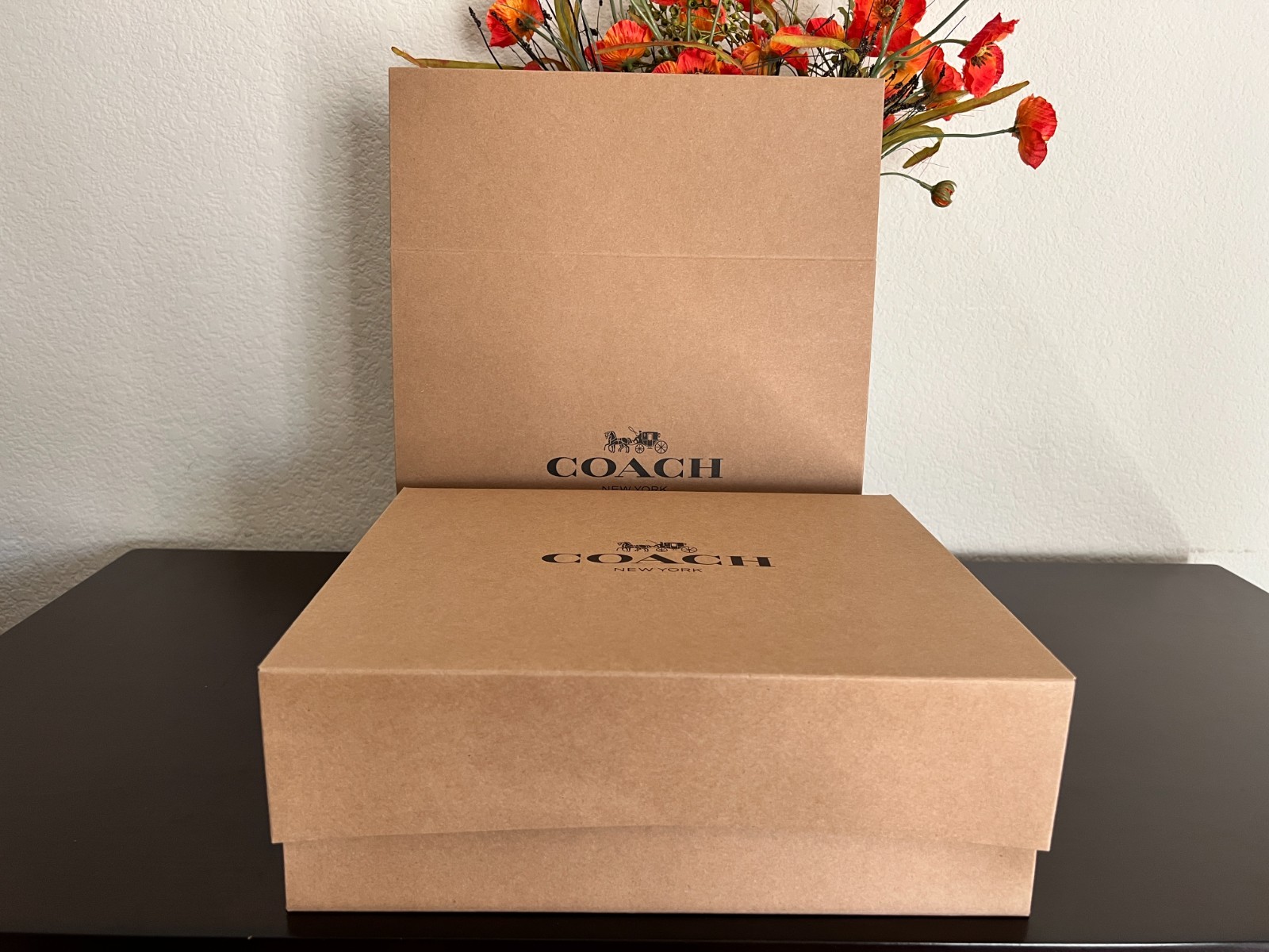 Two Coach Gift boxes Size (12″x10″x4.5″)