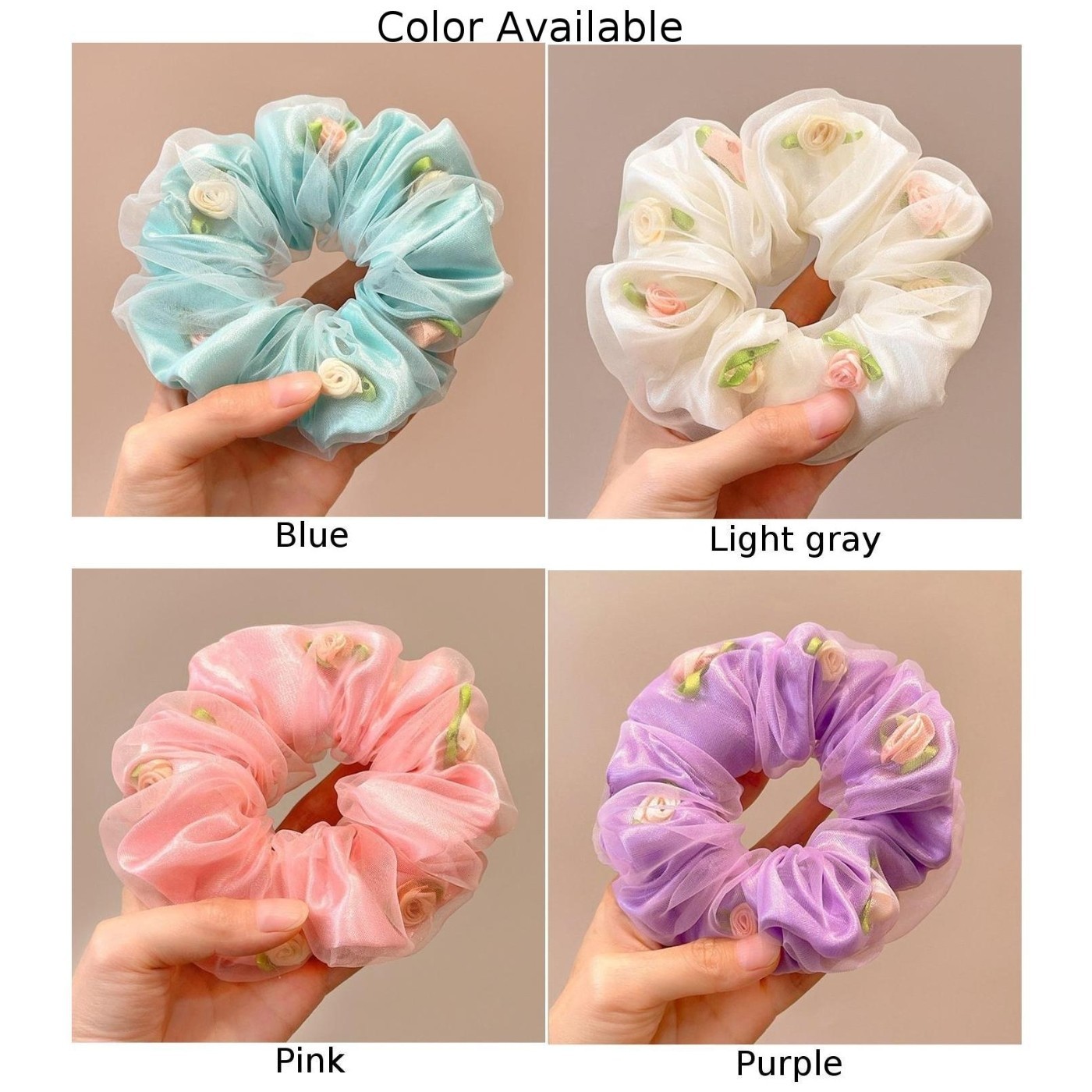 Sweet Korean Style Summer Accessories Mesh Hair Ties Breathable Mesh Fabric
