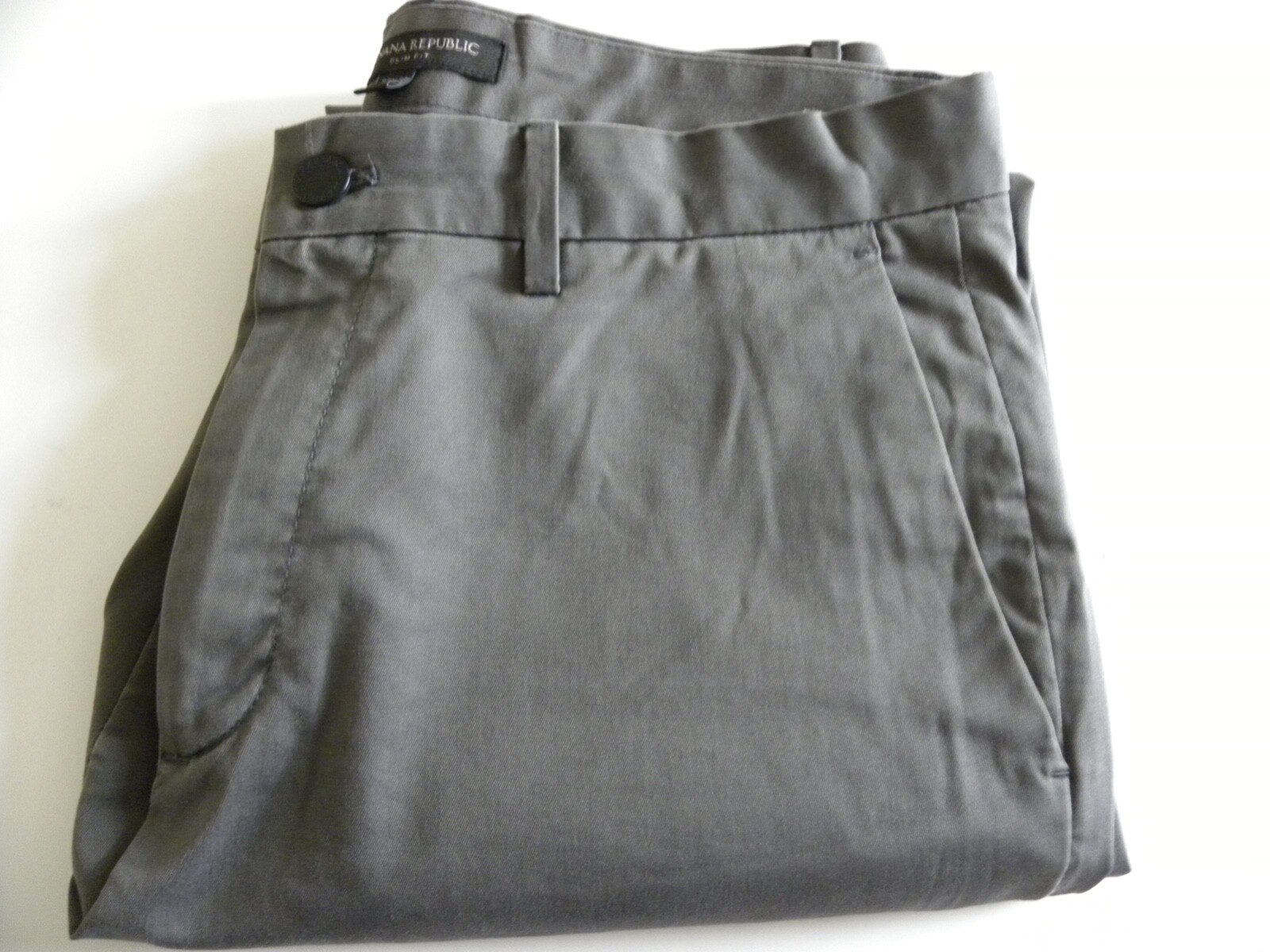 Banana Republic Aiden Slim Fit Chino Pants Men’s 32×30 Dark Gray Greenish