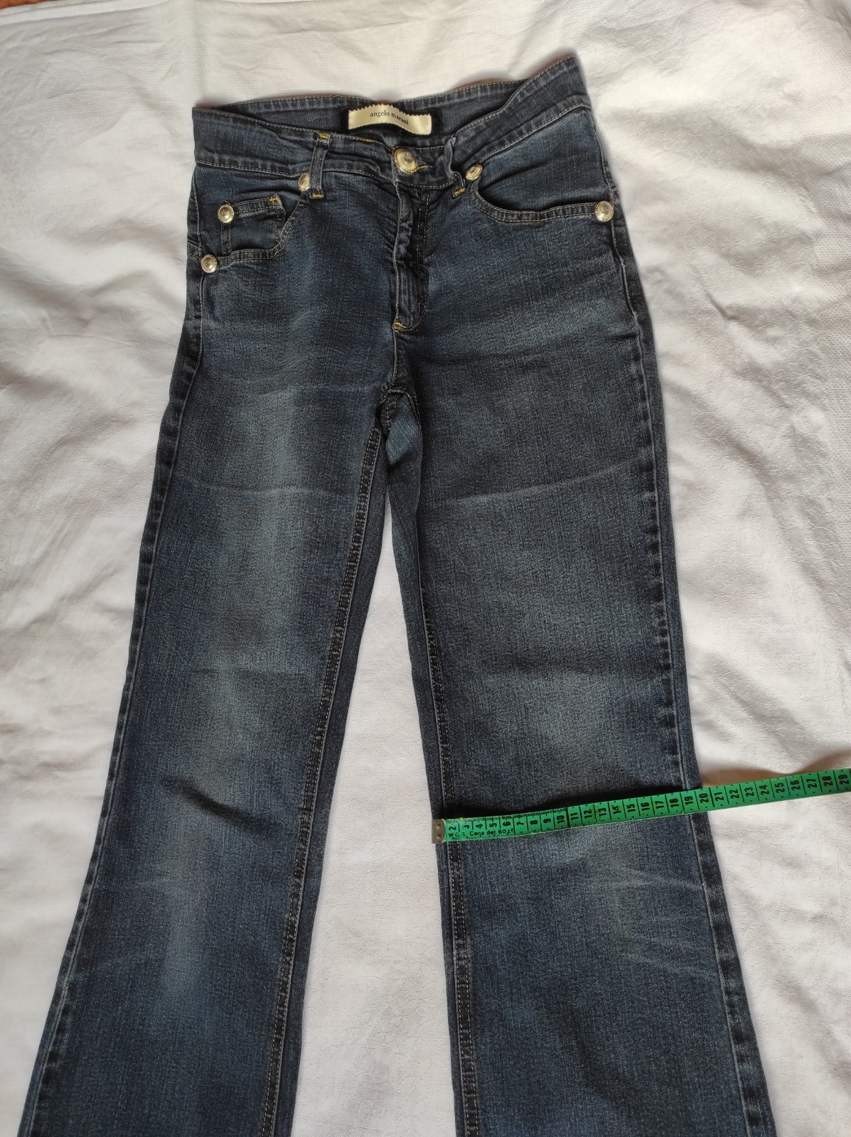 Angelo Marani Premium Italian Denim Jeans Gold Details Size IT 40 / EU 36 S