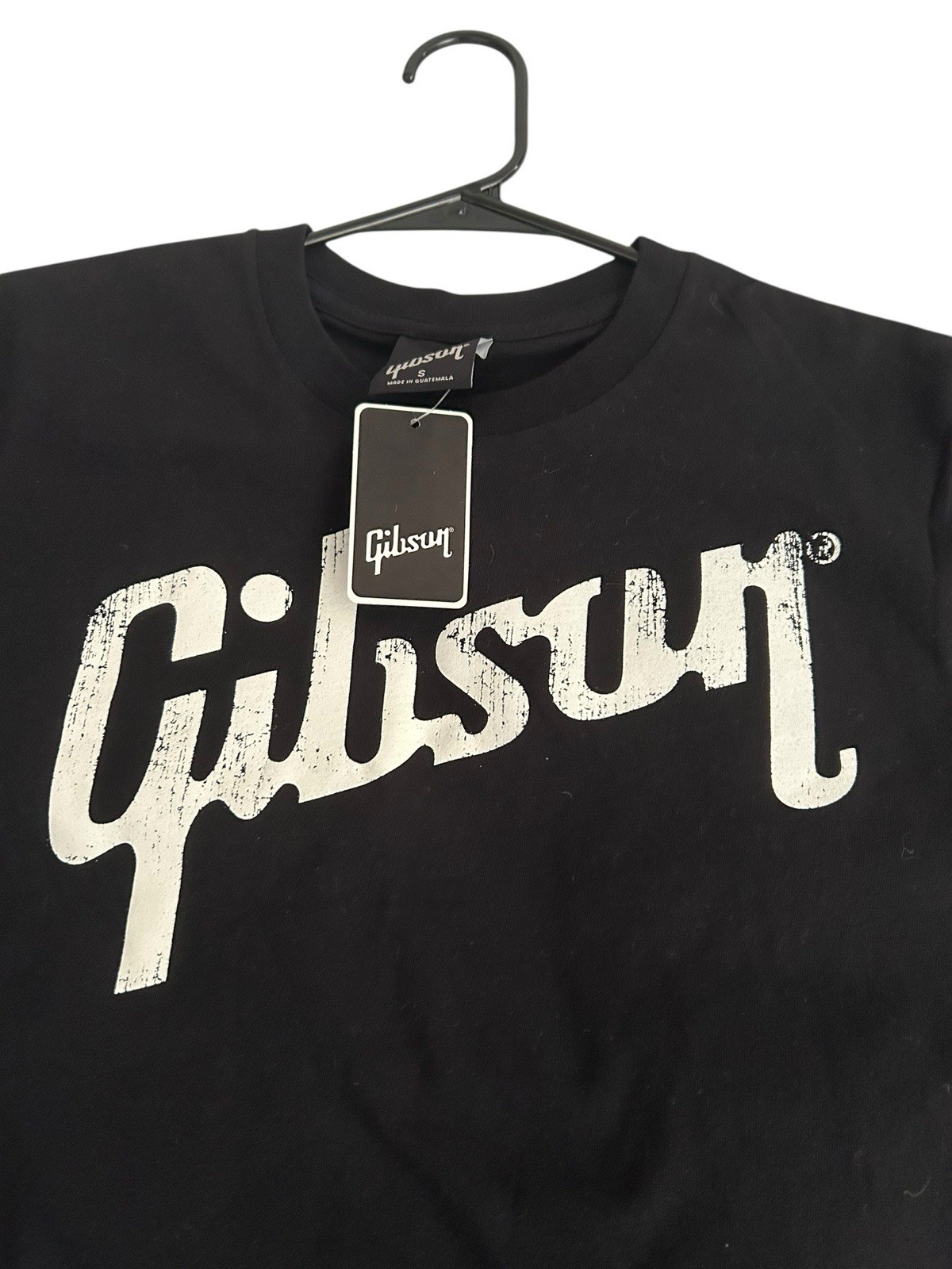 Gibson Guitar Heavy Cotton Black Unisex T-shirt Size Small NWT Les Paul Tee