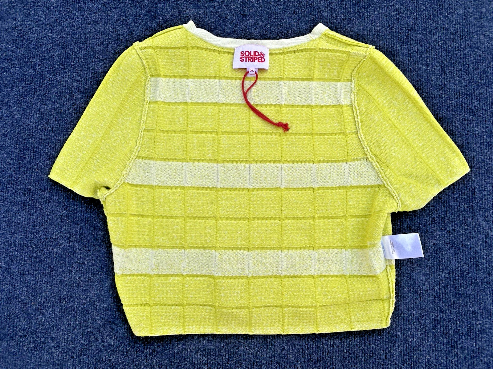Solid & Striped The Cara Top in Pear & Marshmallow XL