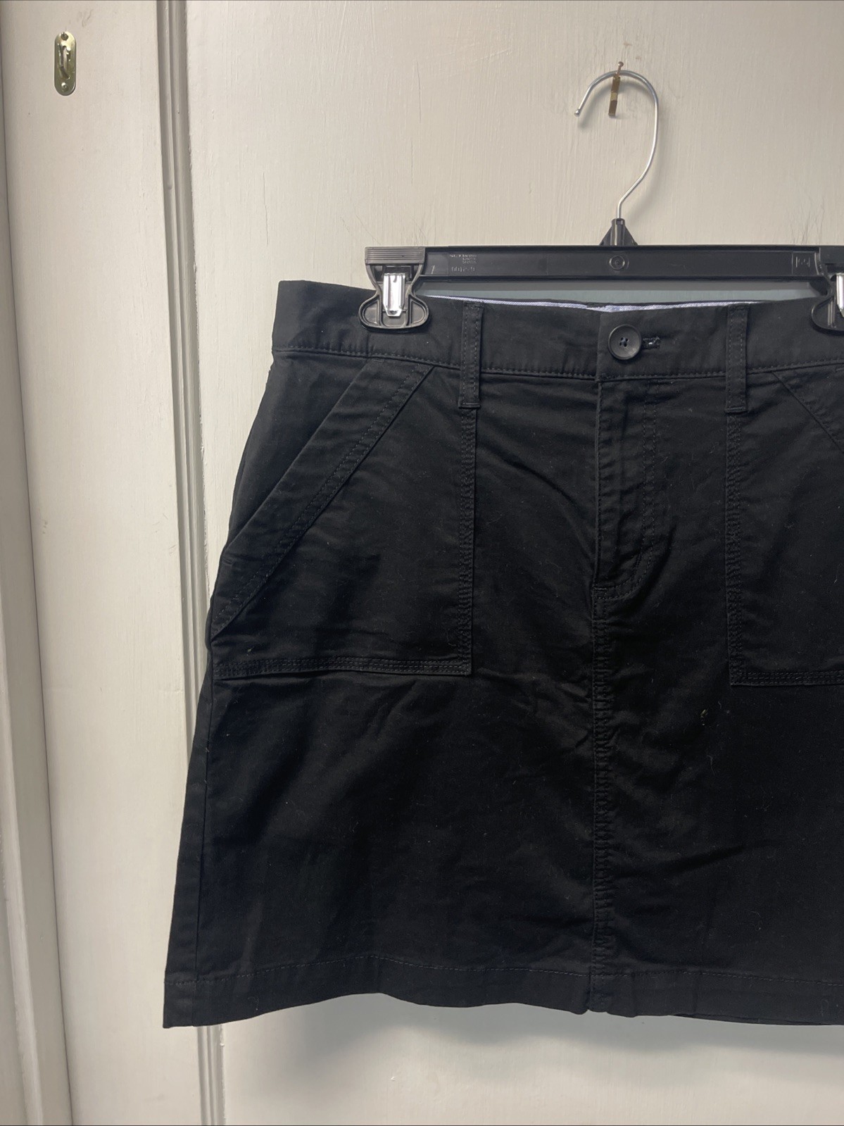 Croft & Barrow Black Effortless Stretch Skort Sz 8 Pockets