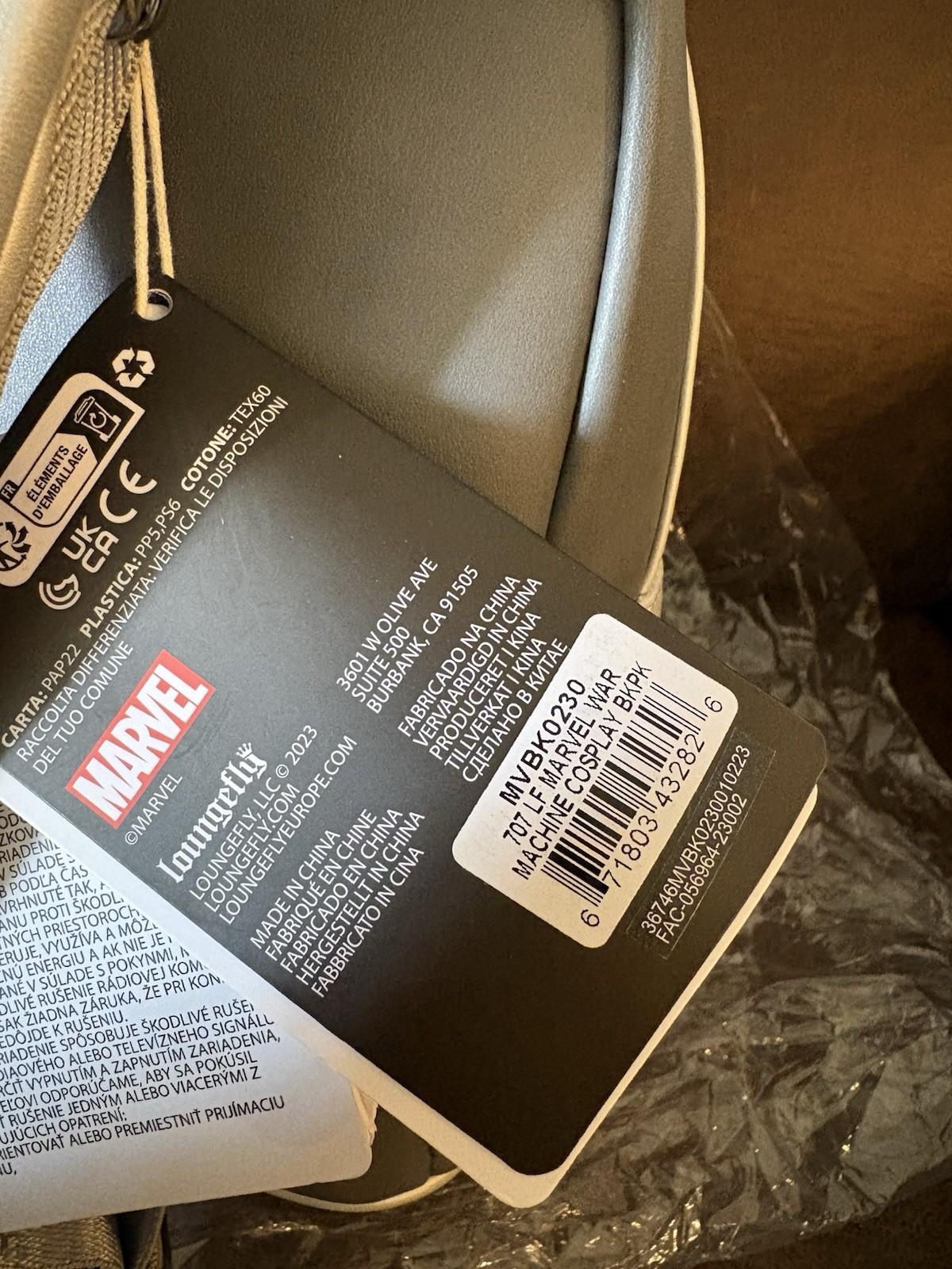 Loungefly Marvel Light Up War Machine Iron Man Cosplay Mini Backpack NWT